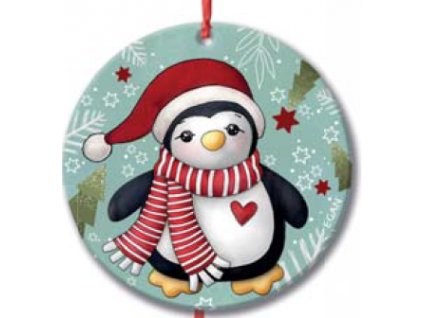 Egan Vánoční ozdoba tučňák 7 x 7 cm