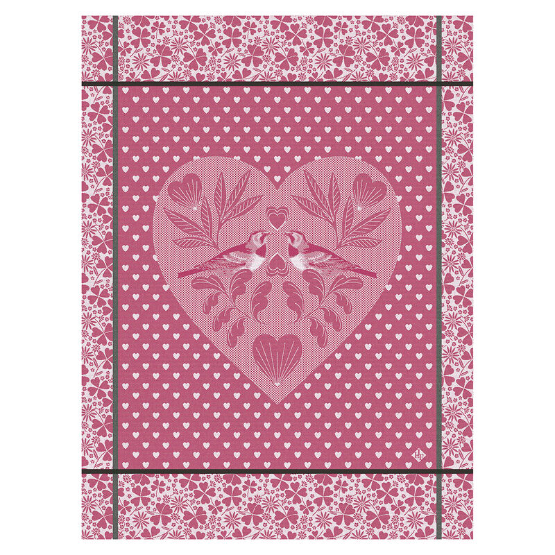 LE JACQUARD FRANÇAIS Le Jacquard Francais AMOUR Utěrka 80 x 60 cm Růžová