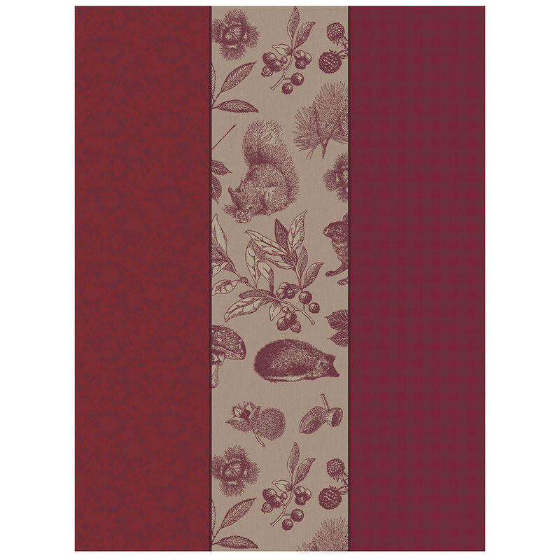 LE JACQUARD FRANÇAIS Le Jacquard Francais DANS LES BOIS TRYPTIQUE Utěrka 80 x 60 cm Červená