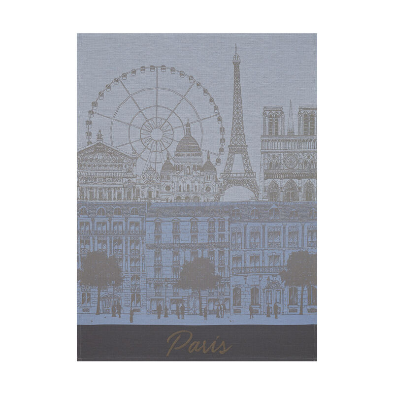 LE JACQUARD FRANÇAIS Le Jacquard Francais PARIS PANORAMA Utěrka 80 x 60 cm Azurová