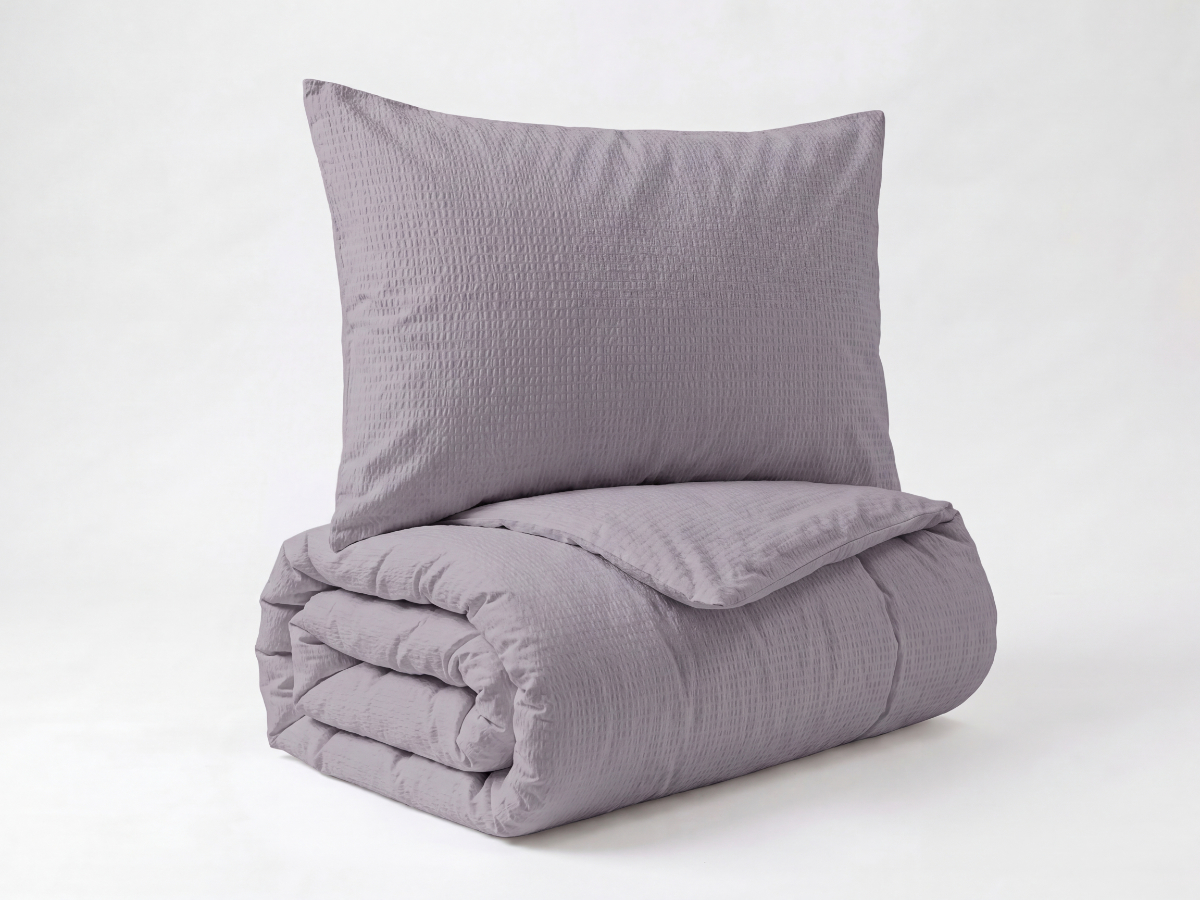 Brotex Francouzské povlečení krep UNI 220x220, 70x90cm Šedé