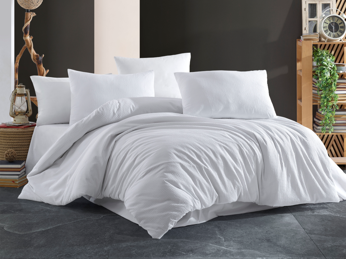 Brotex Francouzské povlečení krep UNI 240x220, 70x90cm Bílé