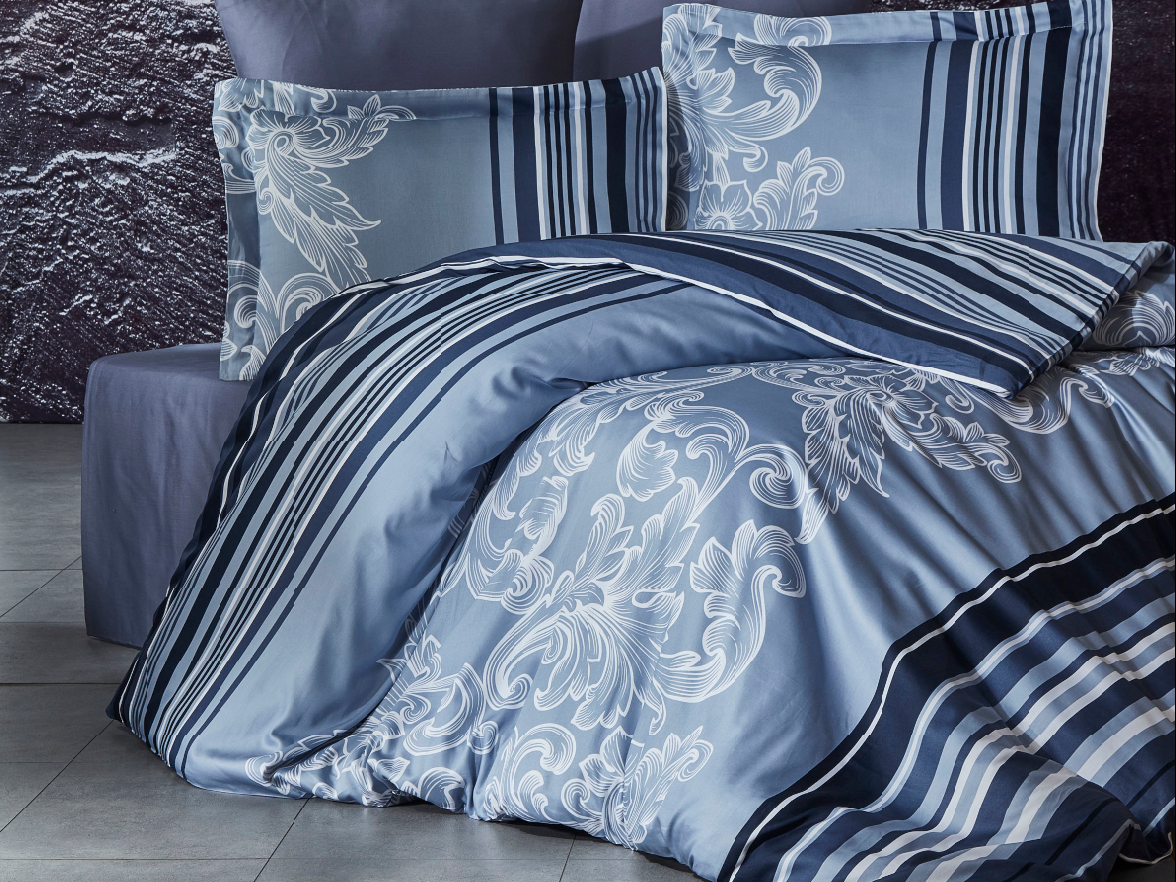 Brotex Francouzské povlečení Satén 200x200, 70x90cm Sonet grey