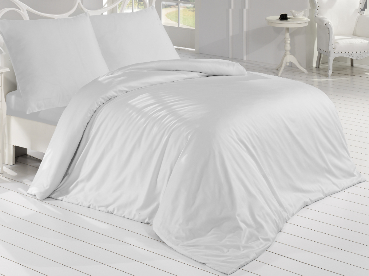 Brotex Francouzské povlečení Satén 200x200, 70x90cm Světle šedá