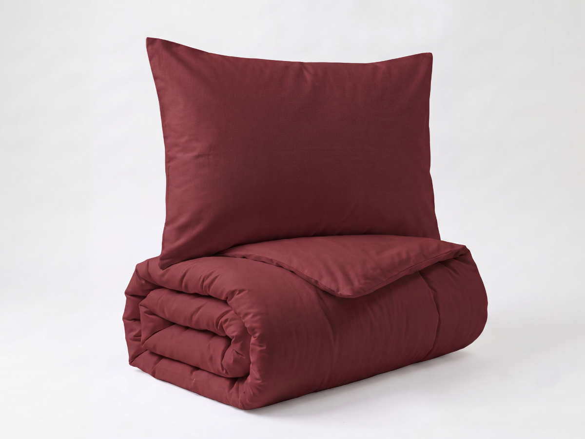 Brotex Francouzské povlečení Satén 220x200, 70x90cm vínové