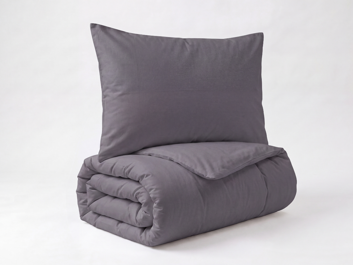 Brotex Francouzské povlečení Satén 240x220, 70x90cm antracitové