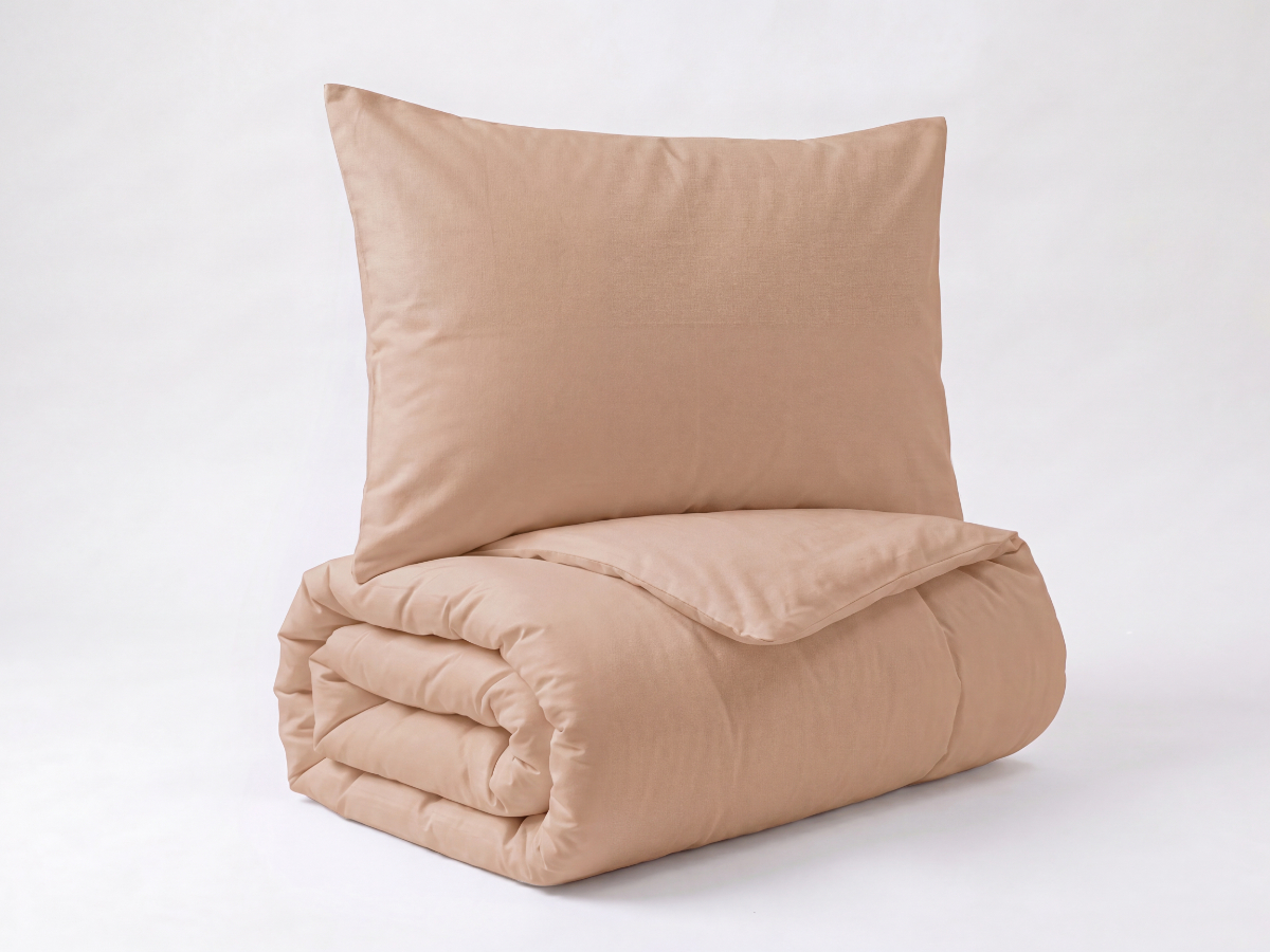 Brotex Francouzské povlečení Satén 240x220, 70x90cm Béžová