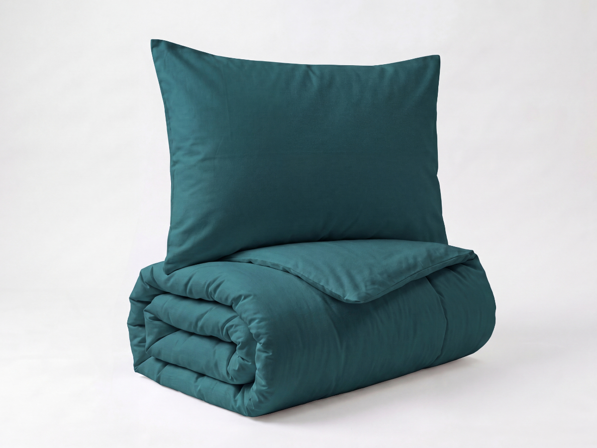 Brotex Francouzské povlečení Satén 240x220, 70x90cm petrolové