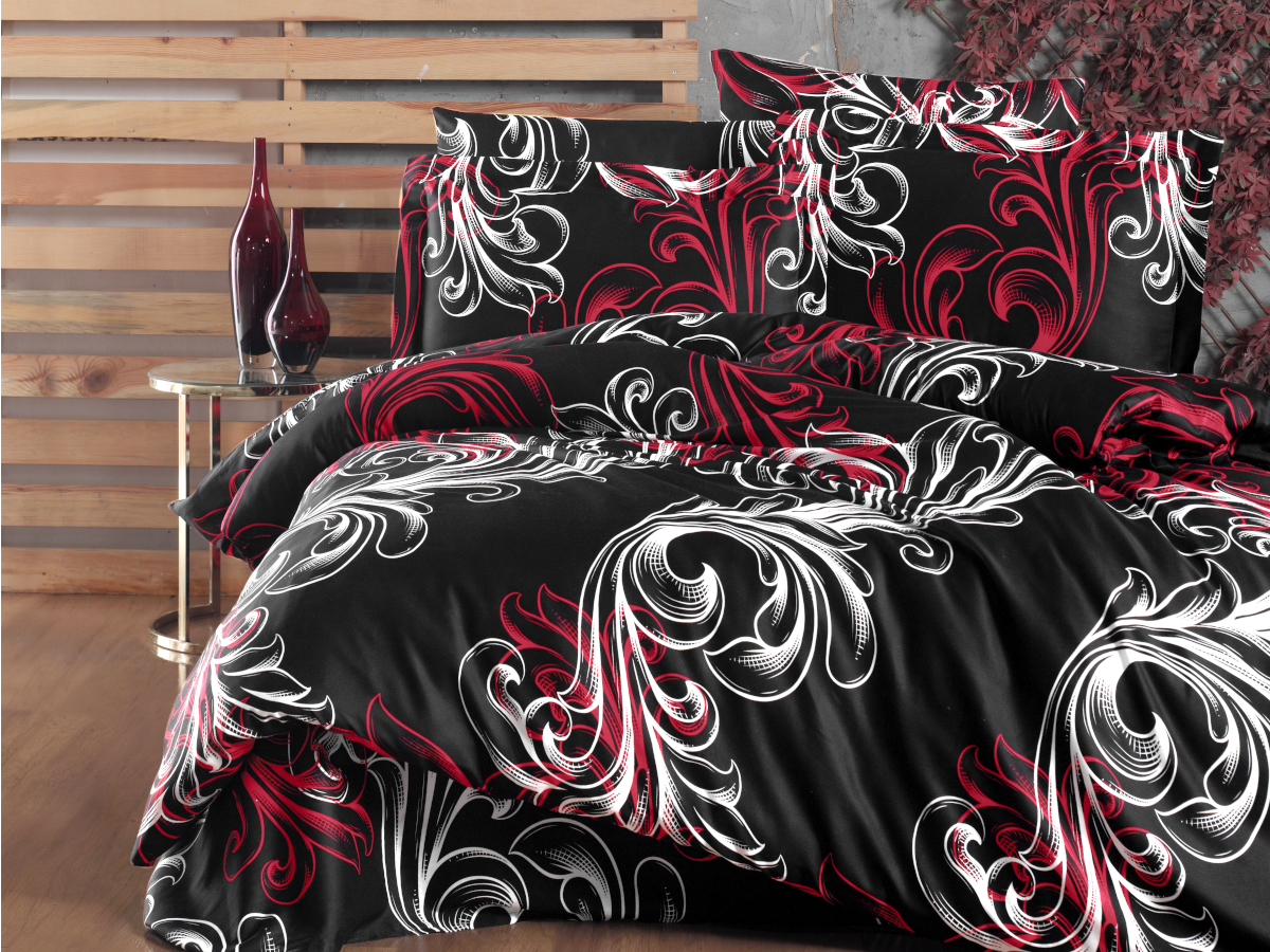 Brotex Povlečení Satén 140x200, 70x90cm Atlantis red