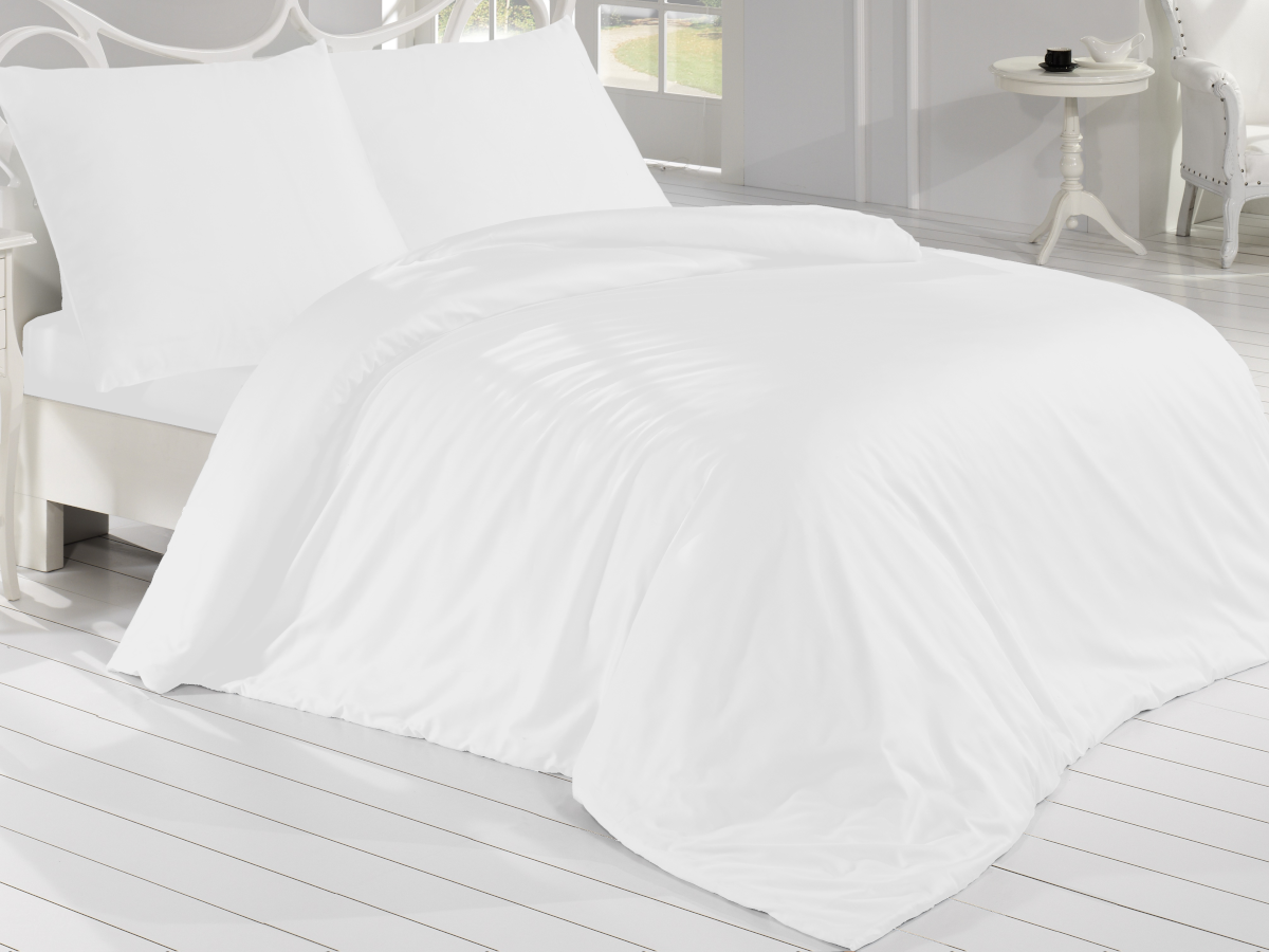 Brotex Prodloužené povlečení Satén 140x220, 70x90cm bílá