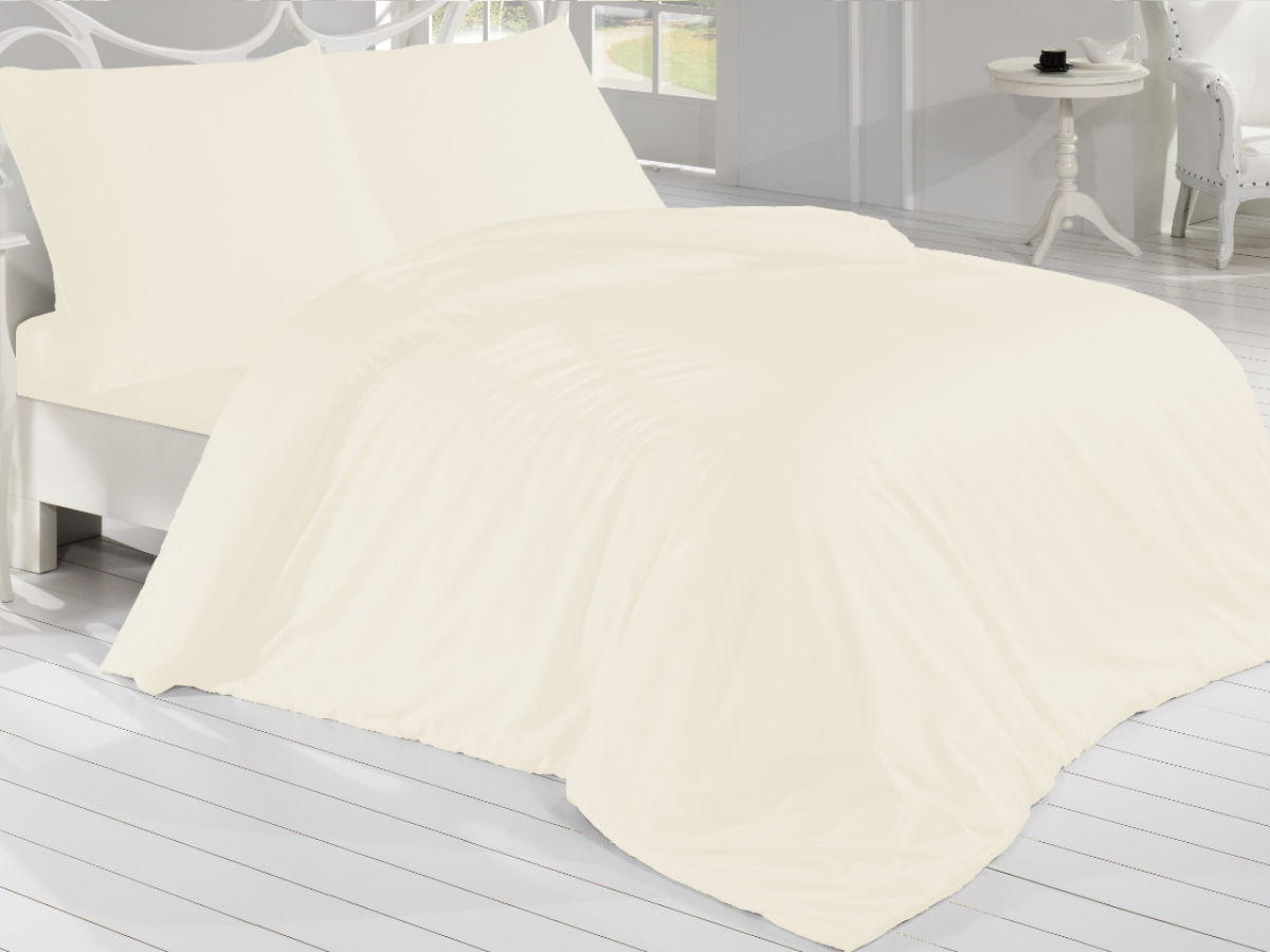 Brotex Prodloužené povlečení Satén 140x220, 70x90cm smetanová