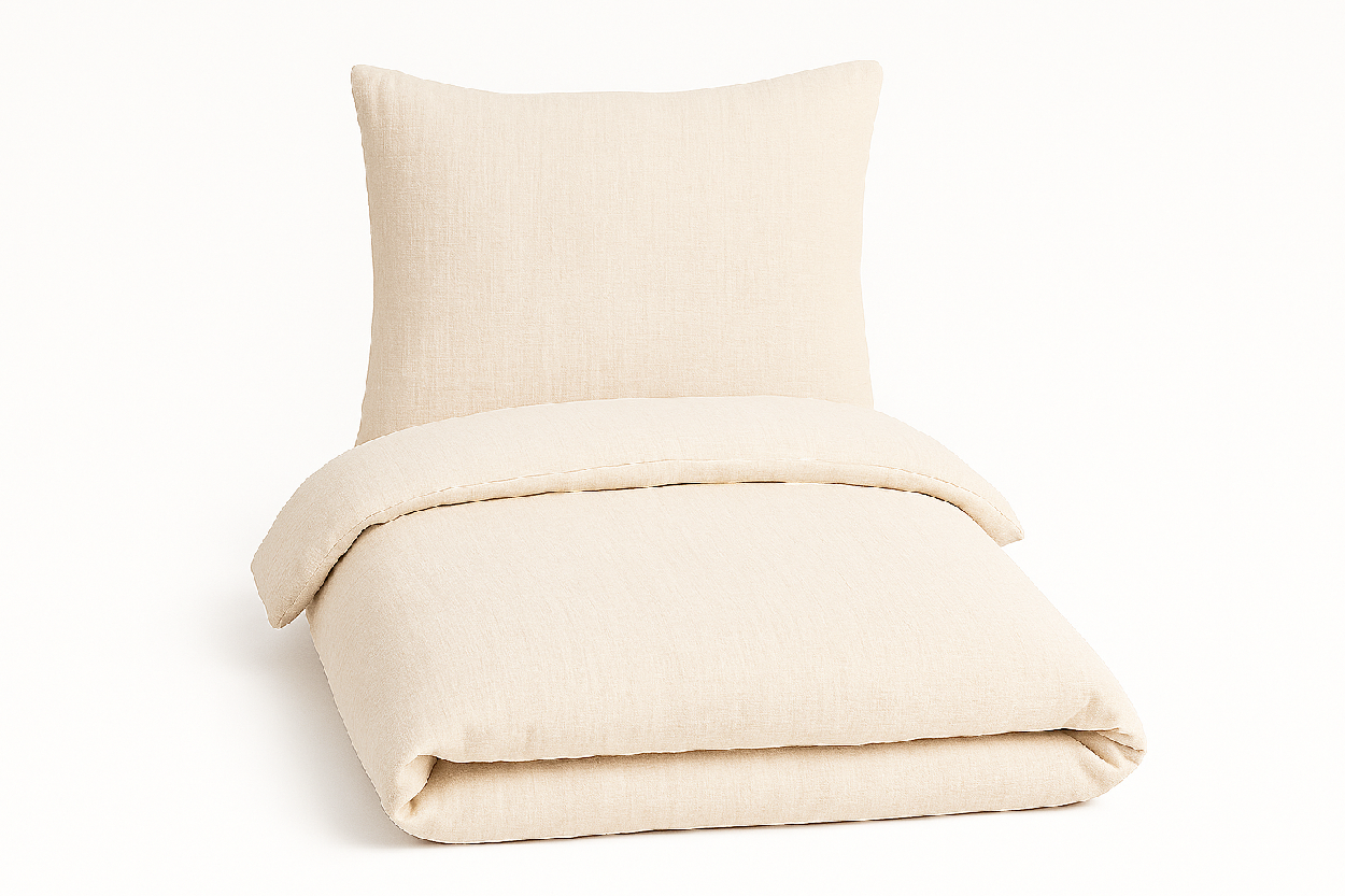 Brotex Mušelínové povlečení 140x200, 70x90 cm krémové