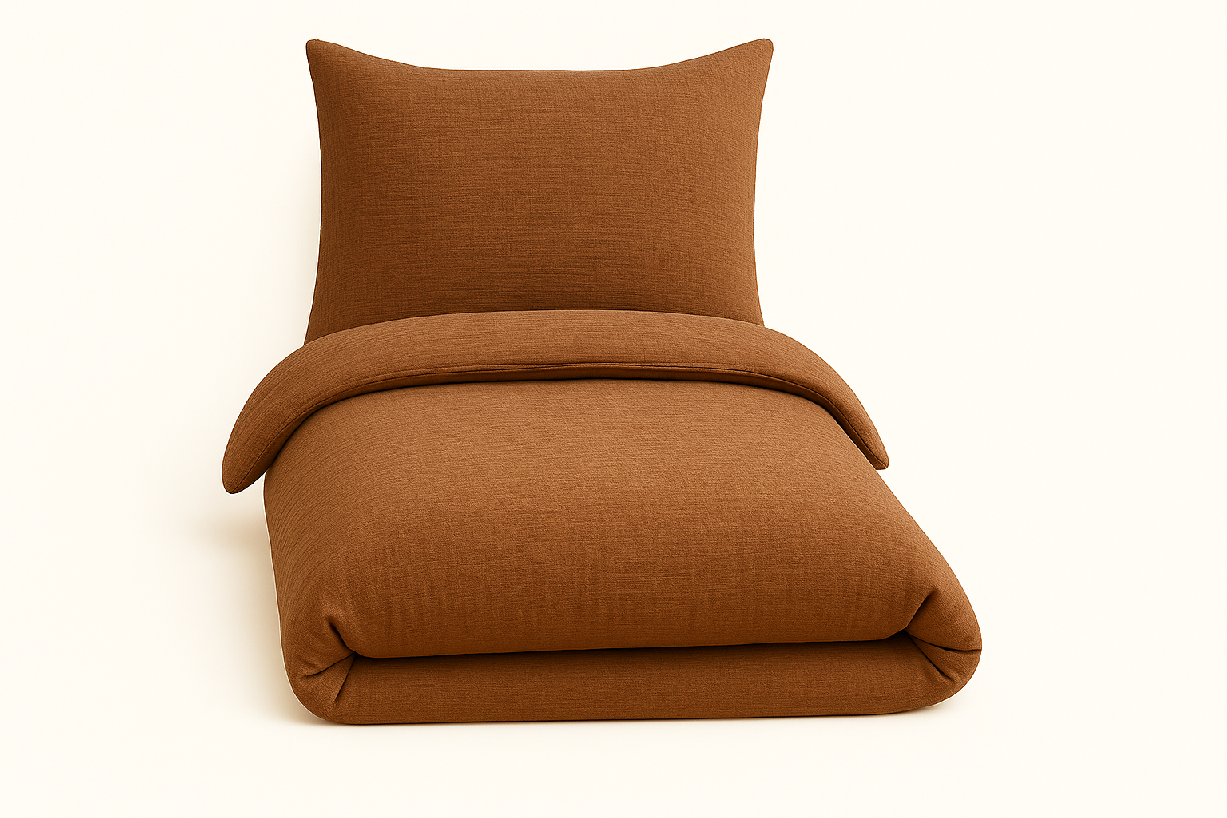 Brotex Mušelínové povlečení 140x220, 70x90 cm hnědé