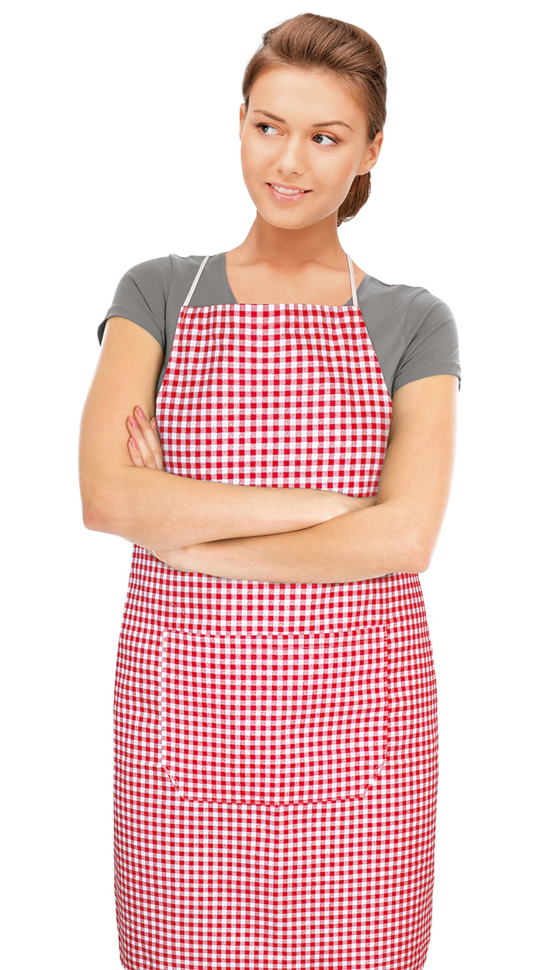 Brotex Kuchyňská zástěra kostička červená
