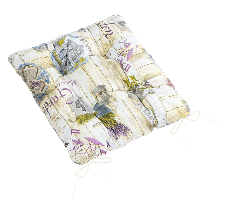 Brotex Sedák prošívaný 40x40 cm zahrada lila