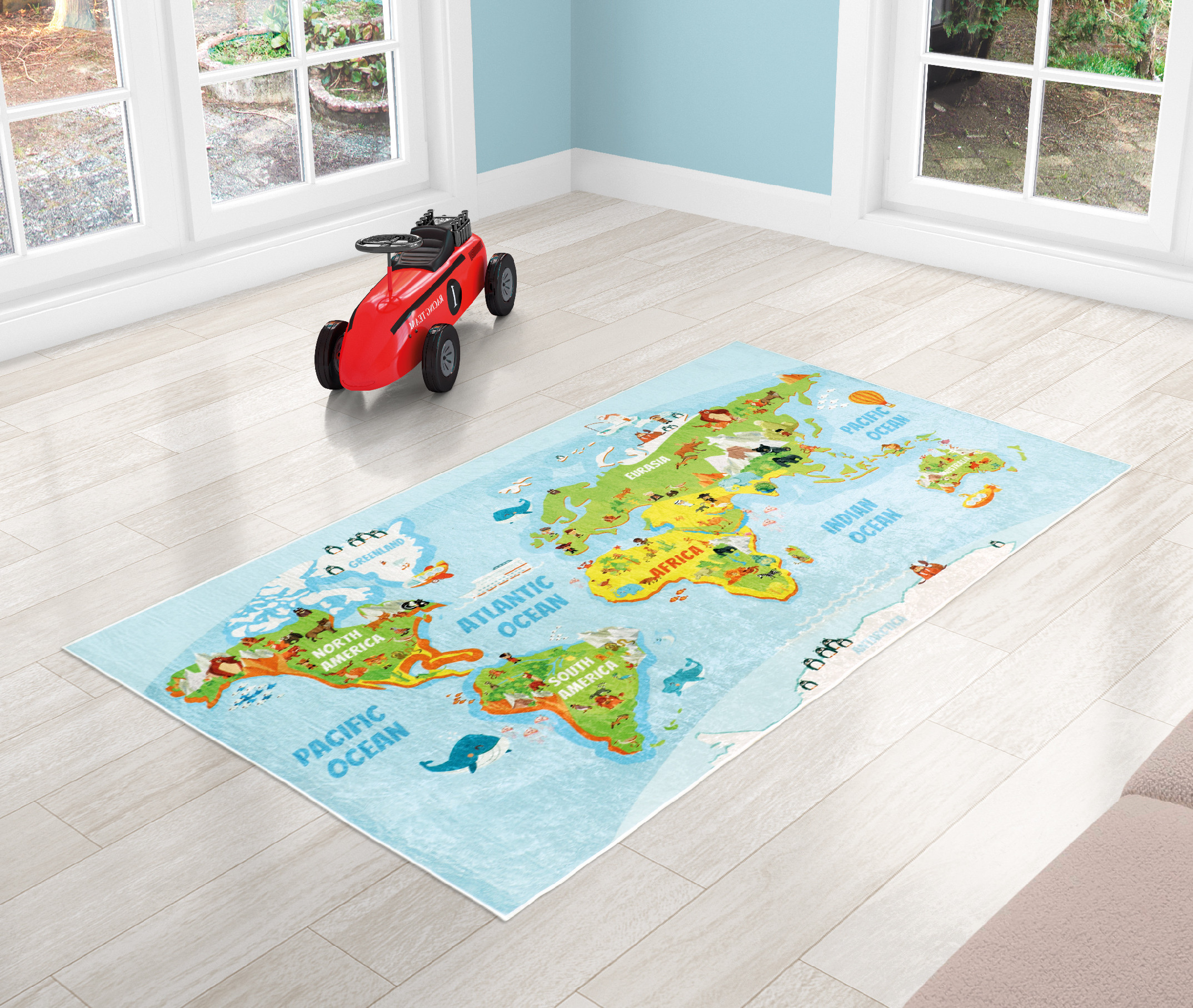 Brotex Dětský kobereček 80x150 cm světadíly