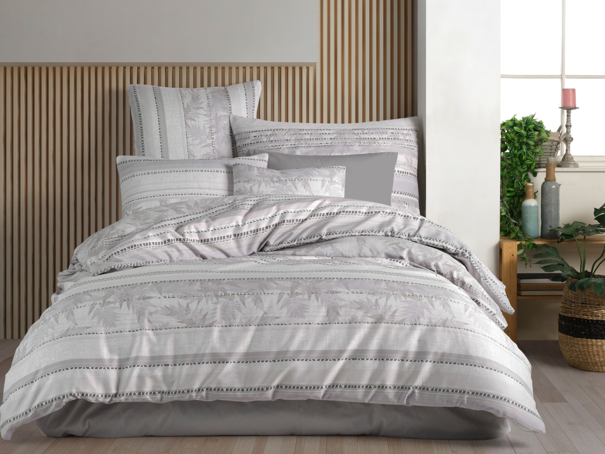 Brotex Povlečení bavlna 140x200, 70x90 cm Lionela grey Zapínání: zipový uzávěr