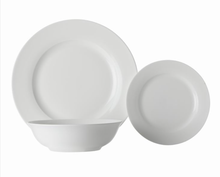 Maxwell and Williams White Basic Rim jídelní souprava, sada 12 kusů