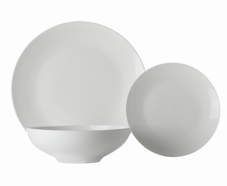 Maxwell and Williams White Basic Tribeca Coupe jídelní souprava, sada 12 kusů