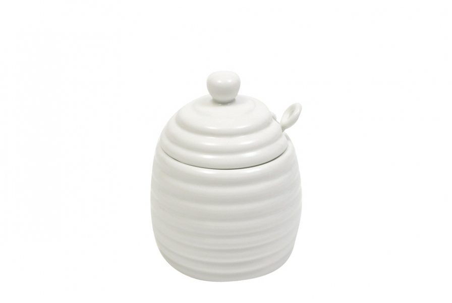 Maxwell and Williams White Basic Coupe Nádobka na med se lžičkou