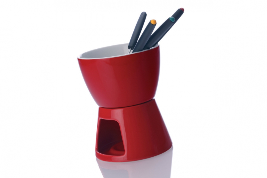 Maxwell and Williams White Basic Coupe Fondue 2 dílné červené