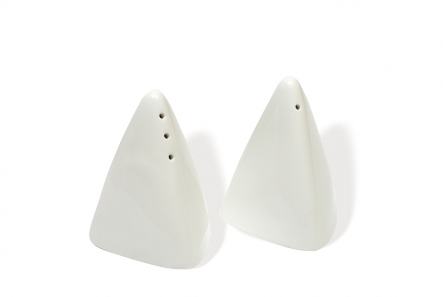 Maxwell and Williams White Basic Coupe MW solnička a kořenka  Basics Pyramid