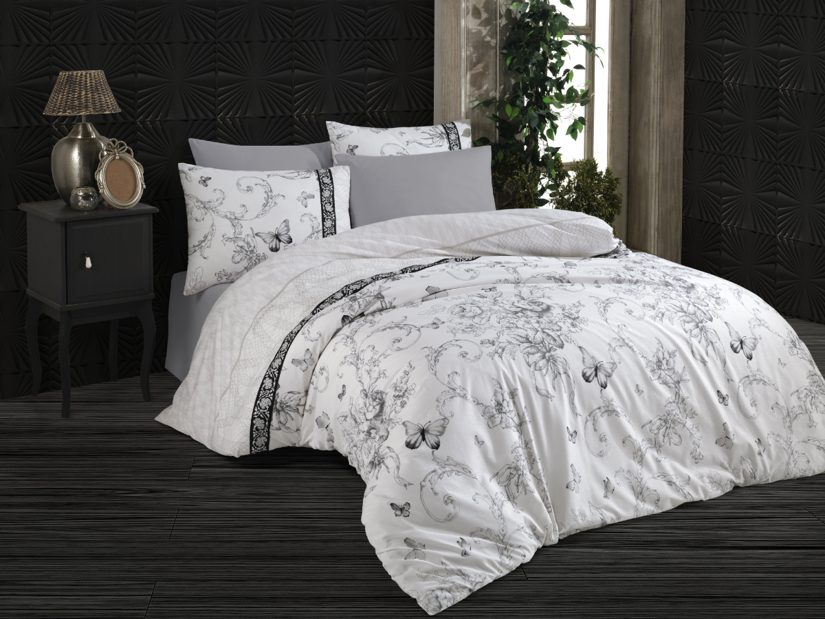 Brotex Povlečení bavlna 140x200, 70x90 cm Aneta white Zapínání: nitěný knoflík