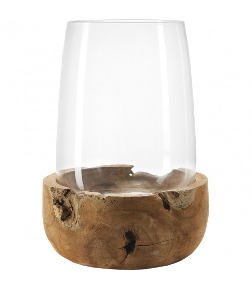 Leonardo Terra Lucerna 45 cm s teakovým podstavcem