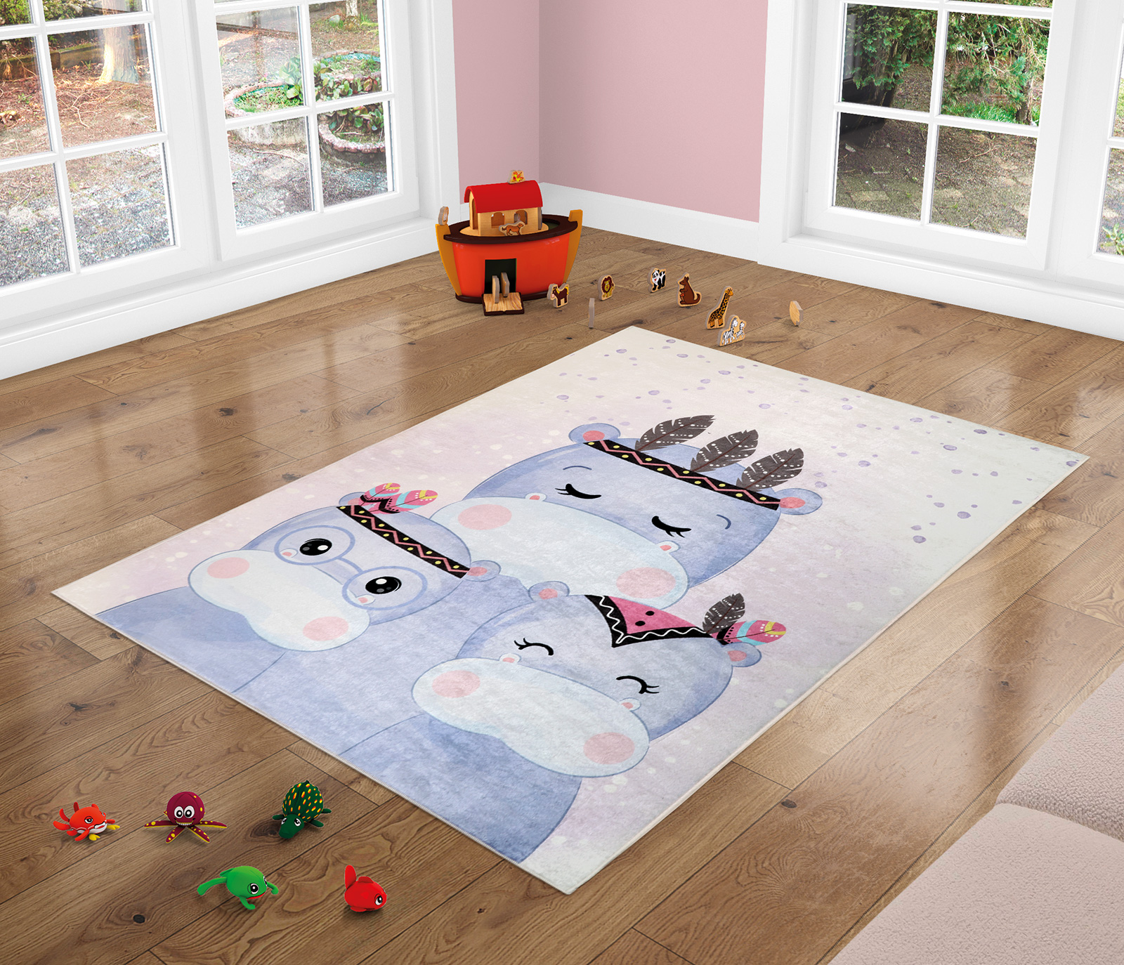 Brotex Dětský kobereček 100x150 cm hrošík