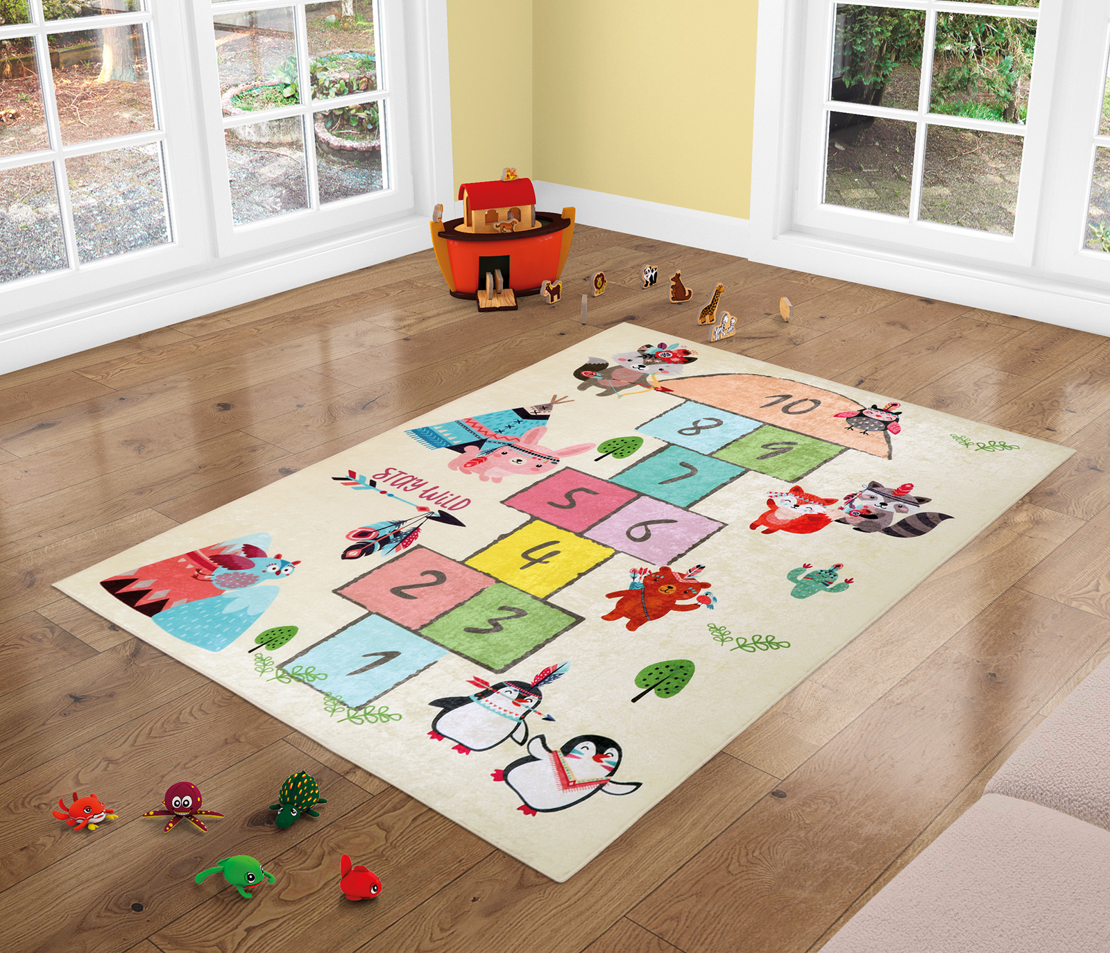 Brotex Dětský kobereček 100x150 cm indiánská hra