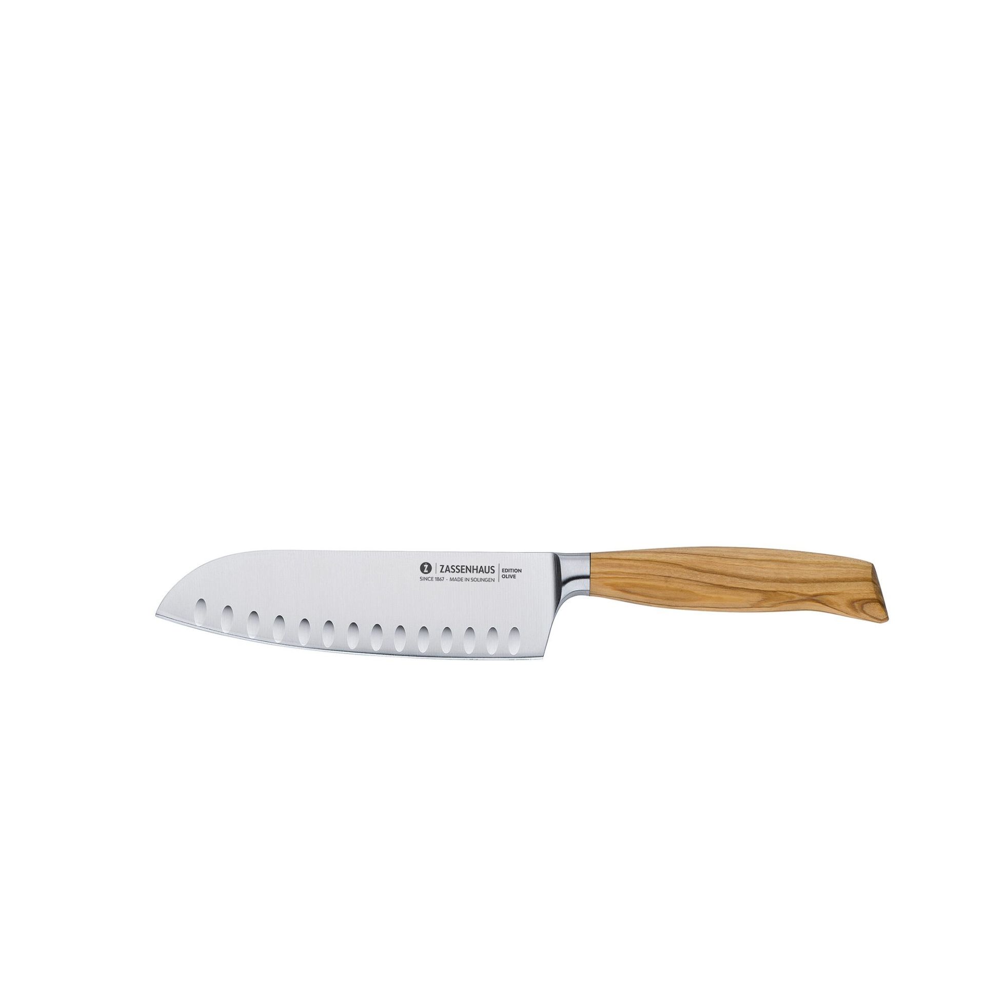 Nůž SANTOKU, 16cm, olivové dřevo, Zassenhaus