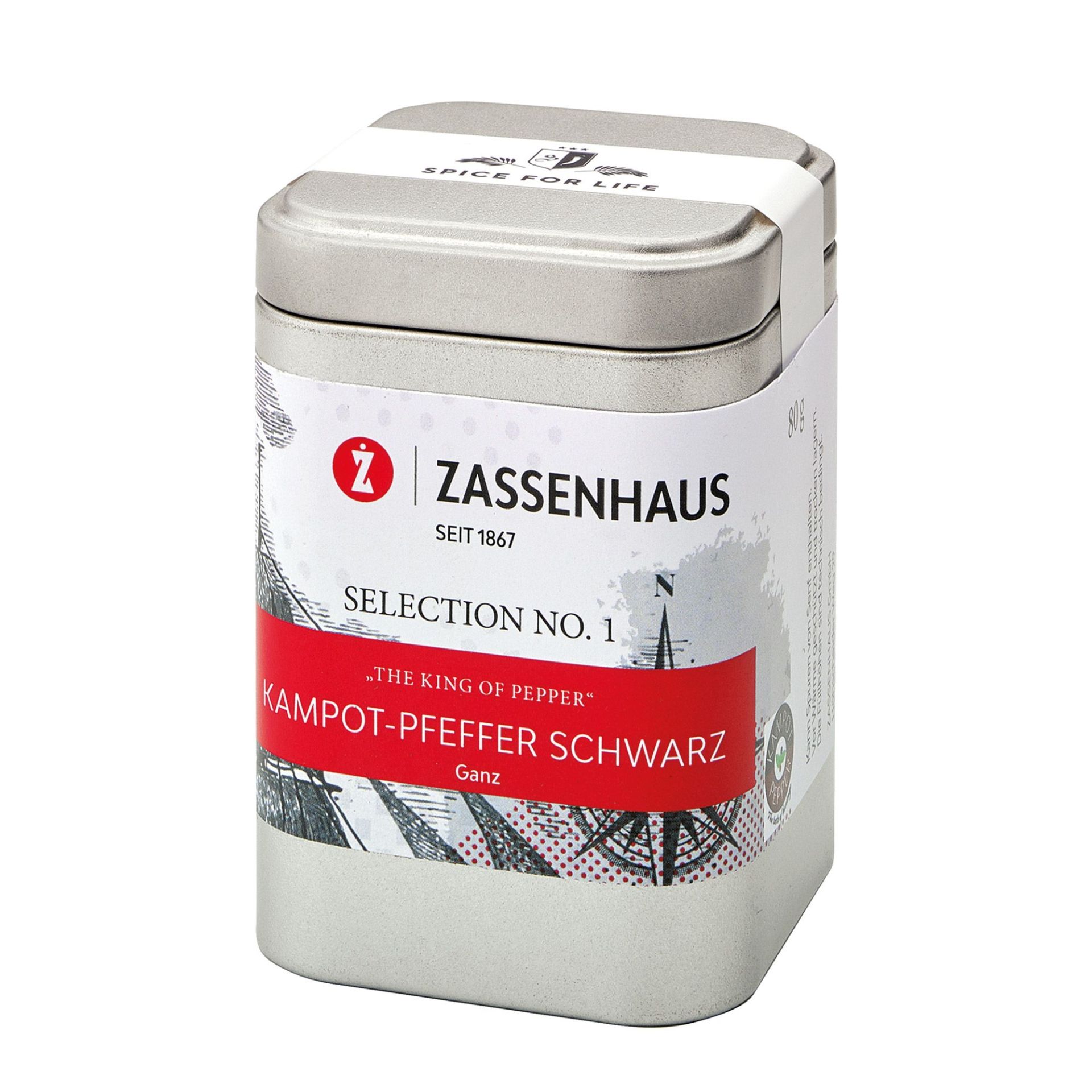 Pepř v plechové dóze, 80 g, Zassenhaus