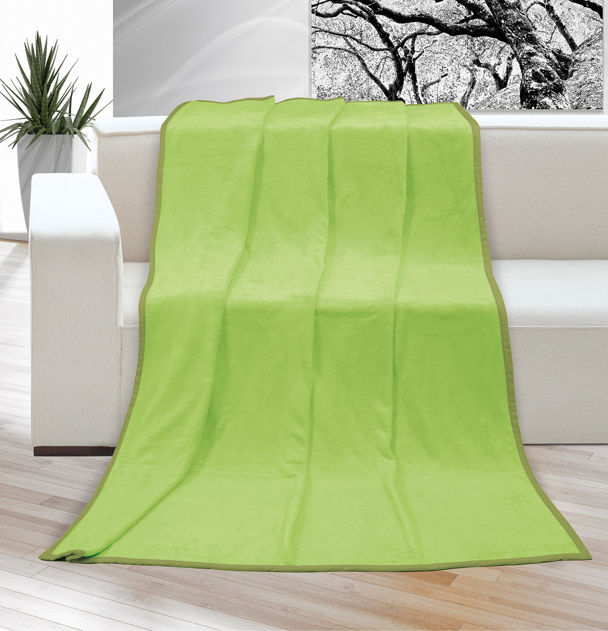 Brotex Deka micro dvojlůžko 200x230cm světle zelená