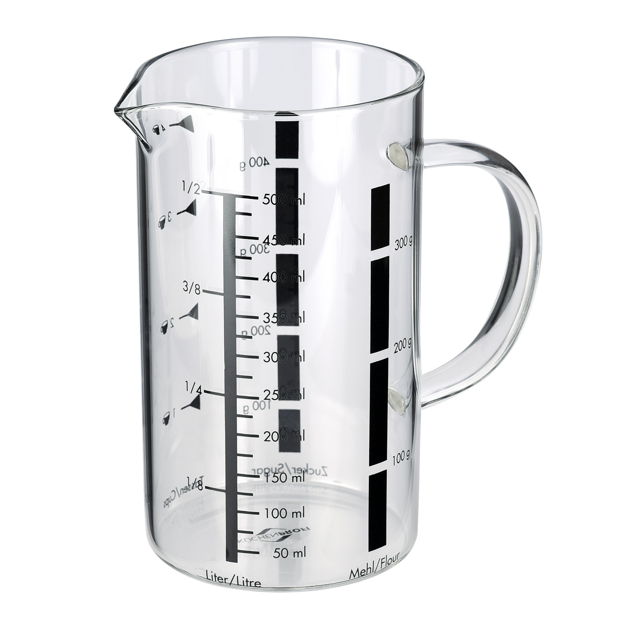 Odměrka 500 ml skleněná, Küchenprofi