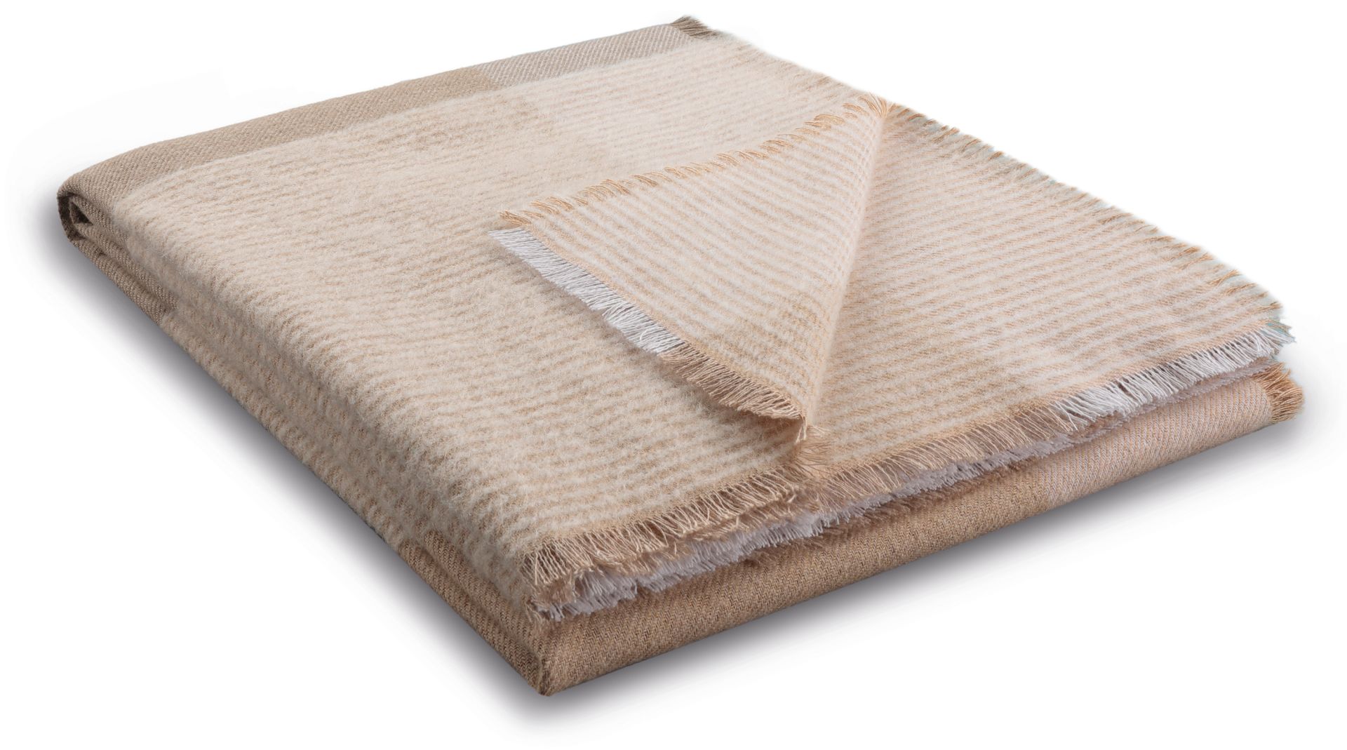 Deka White Bouclé 130 x 170 cm, Biederlack