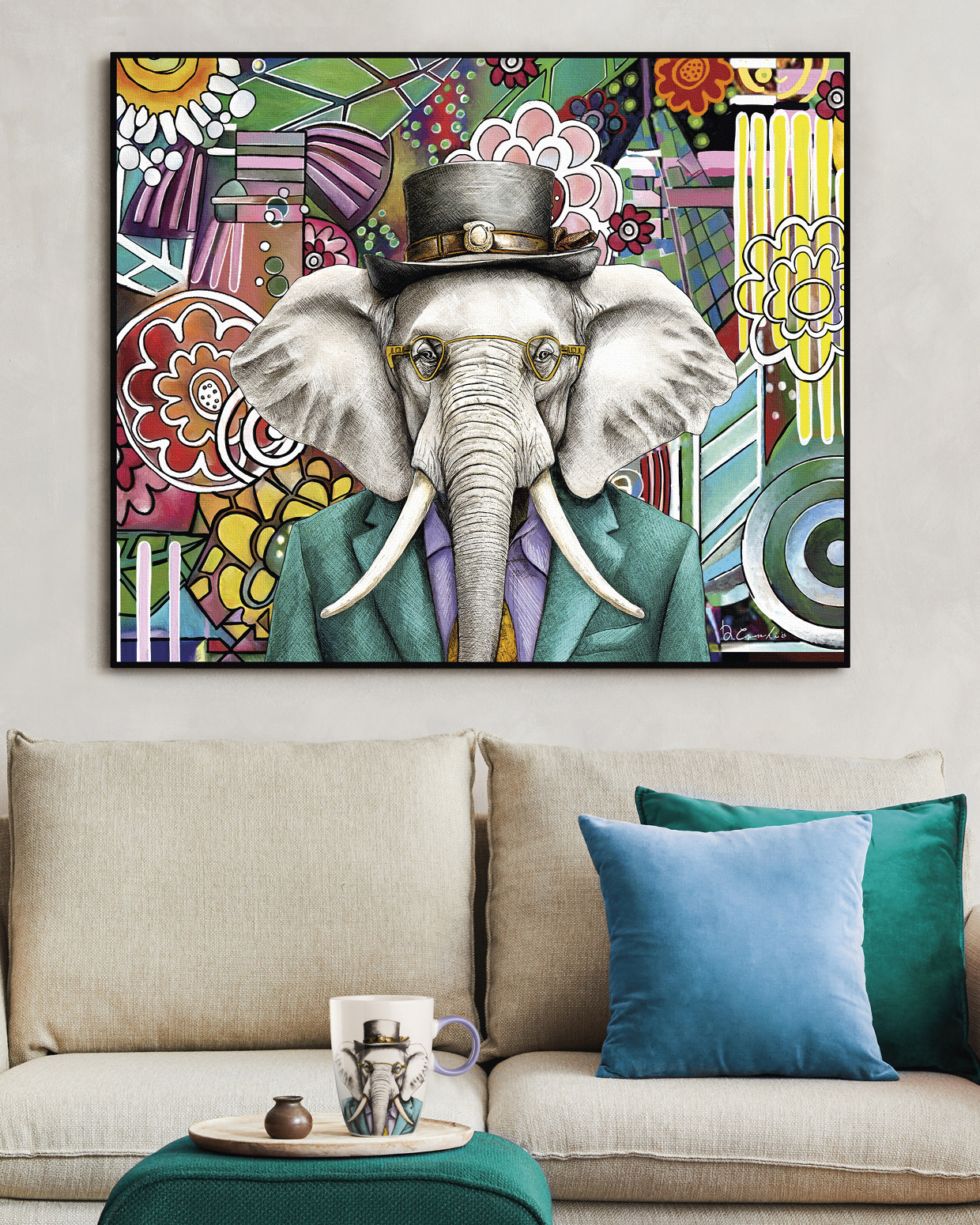 EGAN Obraz HUMAN ESSENCE SLON „Moudrost“ – 60×50 cm