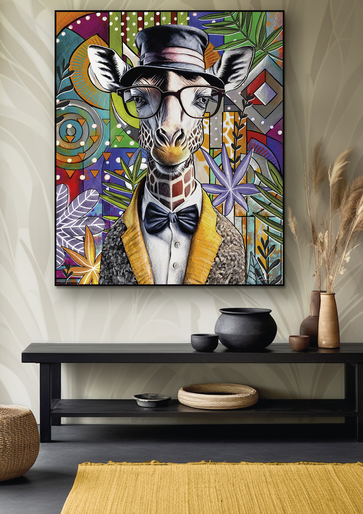 EGAN Obraz HUMAN ESSENCE ŽIRAFA „Prozíravost“ – 50×60 cm