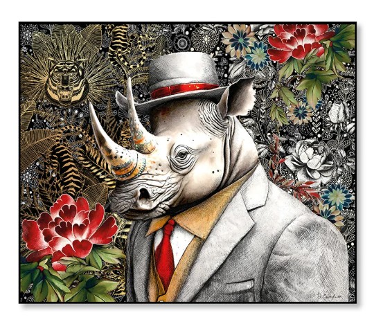 EGAN Obraz HUMAN ESSENCE NOSOROŽEC „Síla“ – 60×50 cm