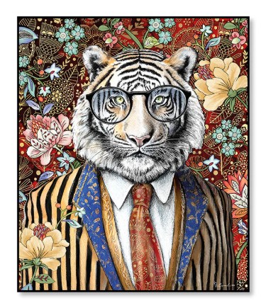 EGAN Obraz HUMAN ESSENCE TYGR „Odvaha“ – 80×100 cm