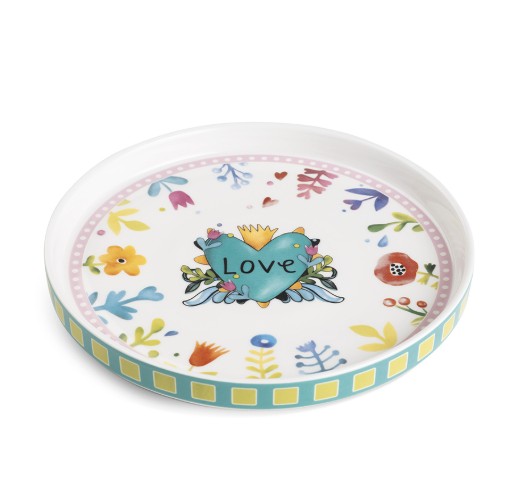 EGAN Love Turquoise Servírovací tácek ⌀20 cm