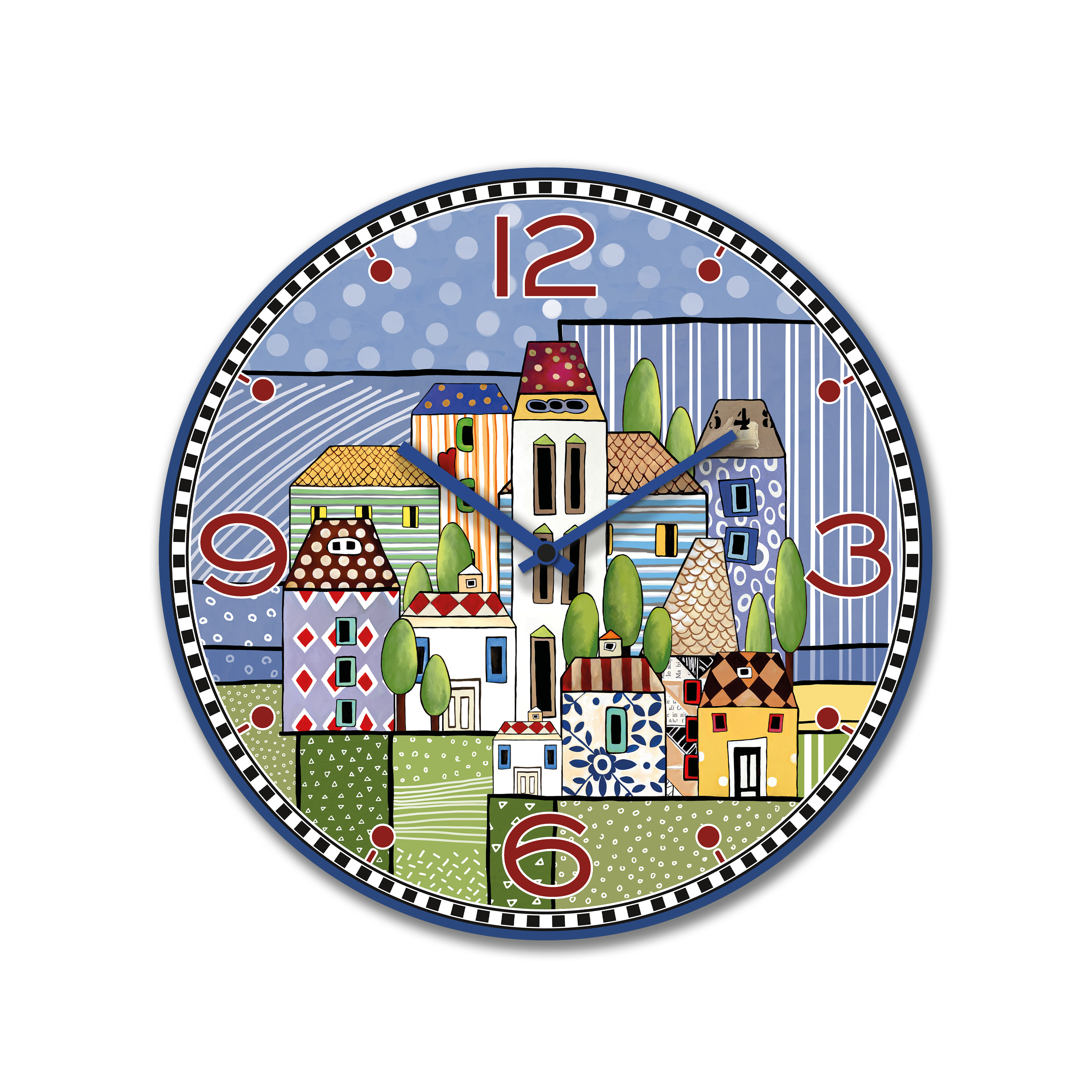 EGAN PAESE MIO Hodiny modrá průměr 35 cm