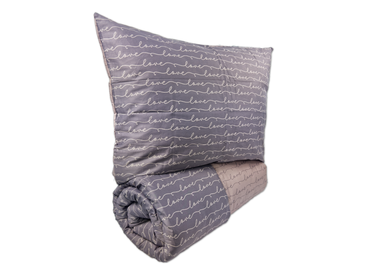 Prodloužené povlečení Satén 140x220, 70x90cm Love