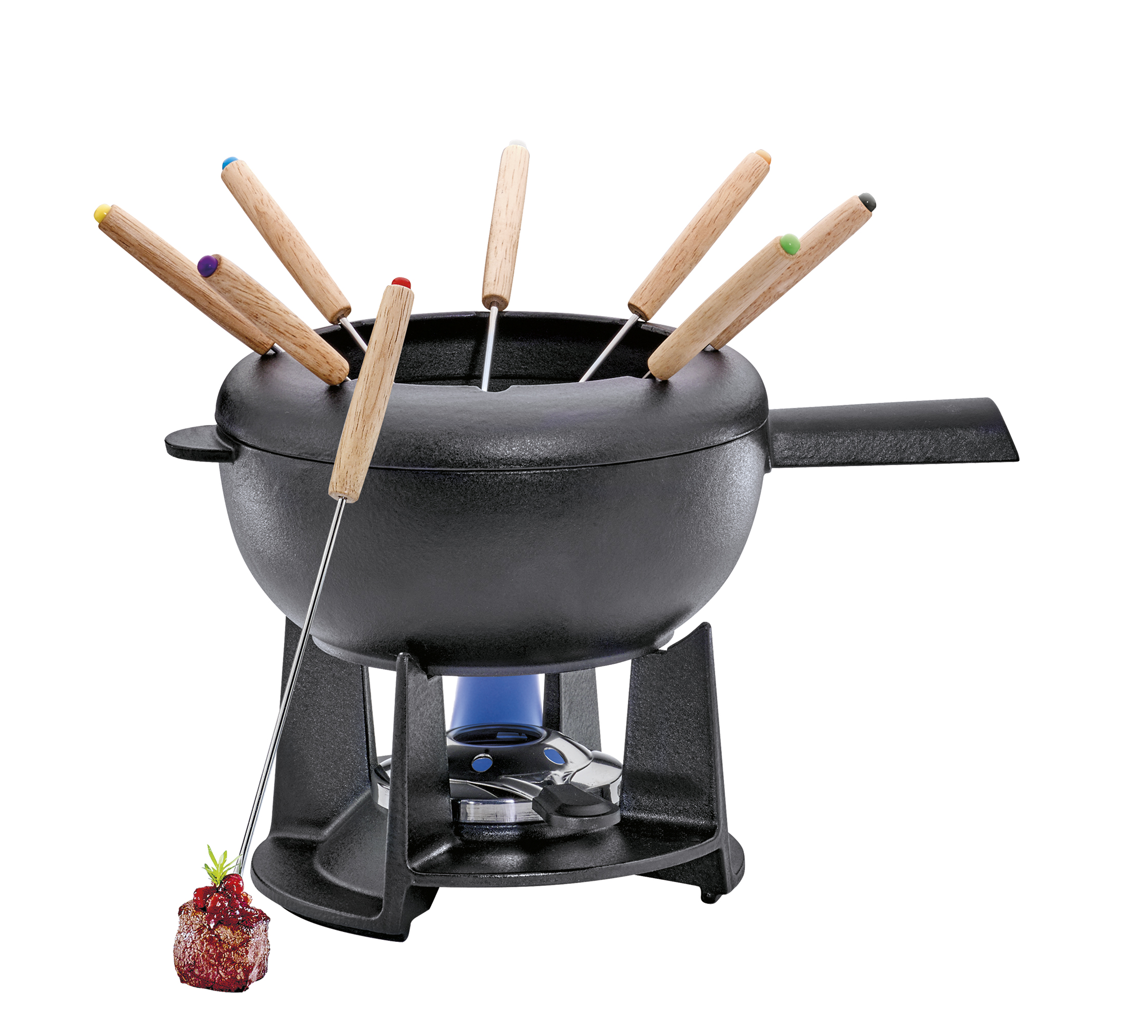 Sada na fondue SAAS-FEE matná černá 20 cm, Spring