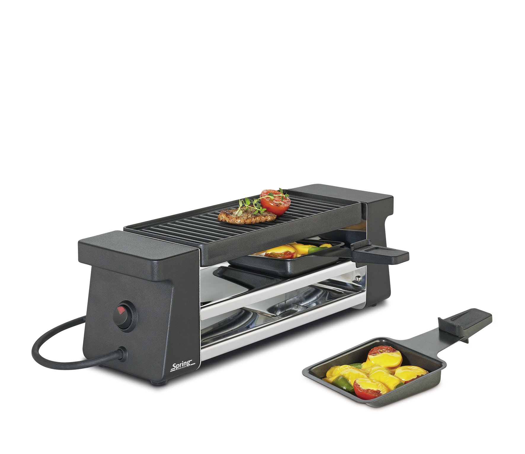 Raclette2 COMPACT, hliníkový grilovací talíř černý, Spring