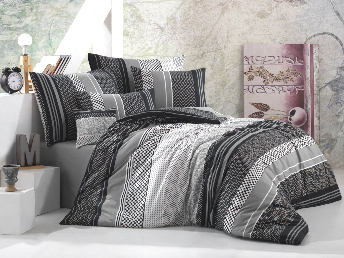 Povlečení francouzské bavlna 220x220,70x90 Sorento black