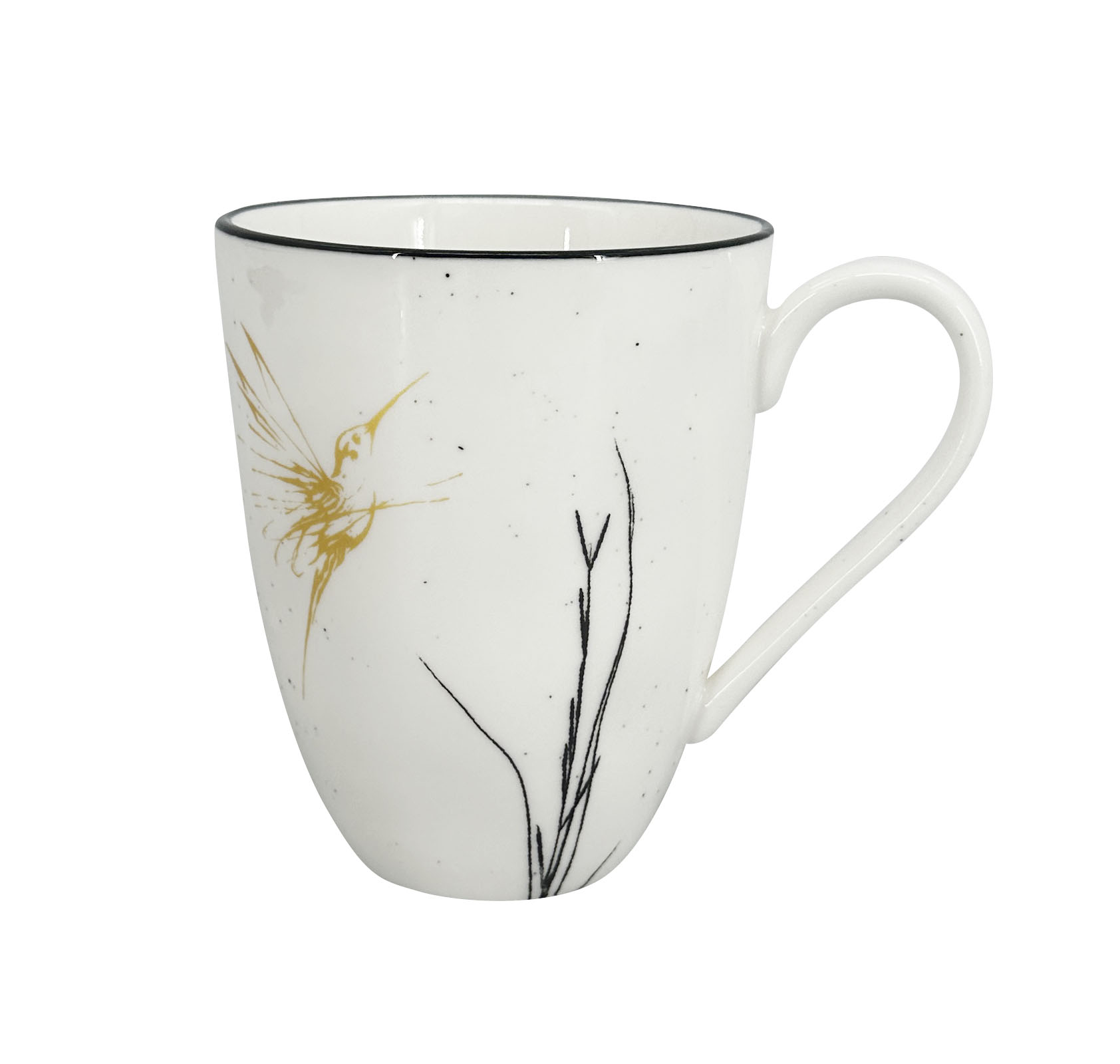 by inspire Hrnek 450ml, Bird, černá/zlatá