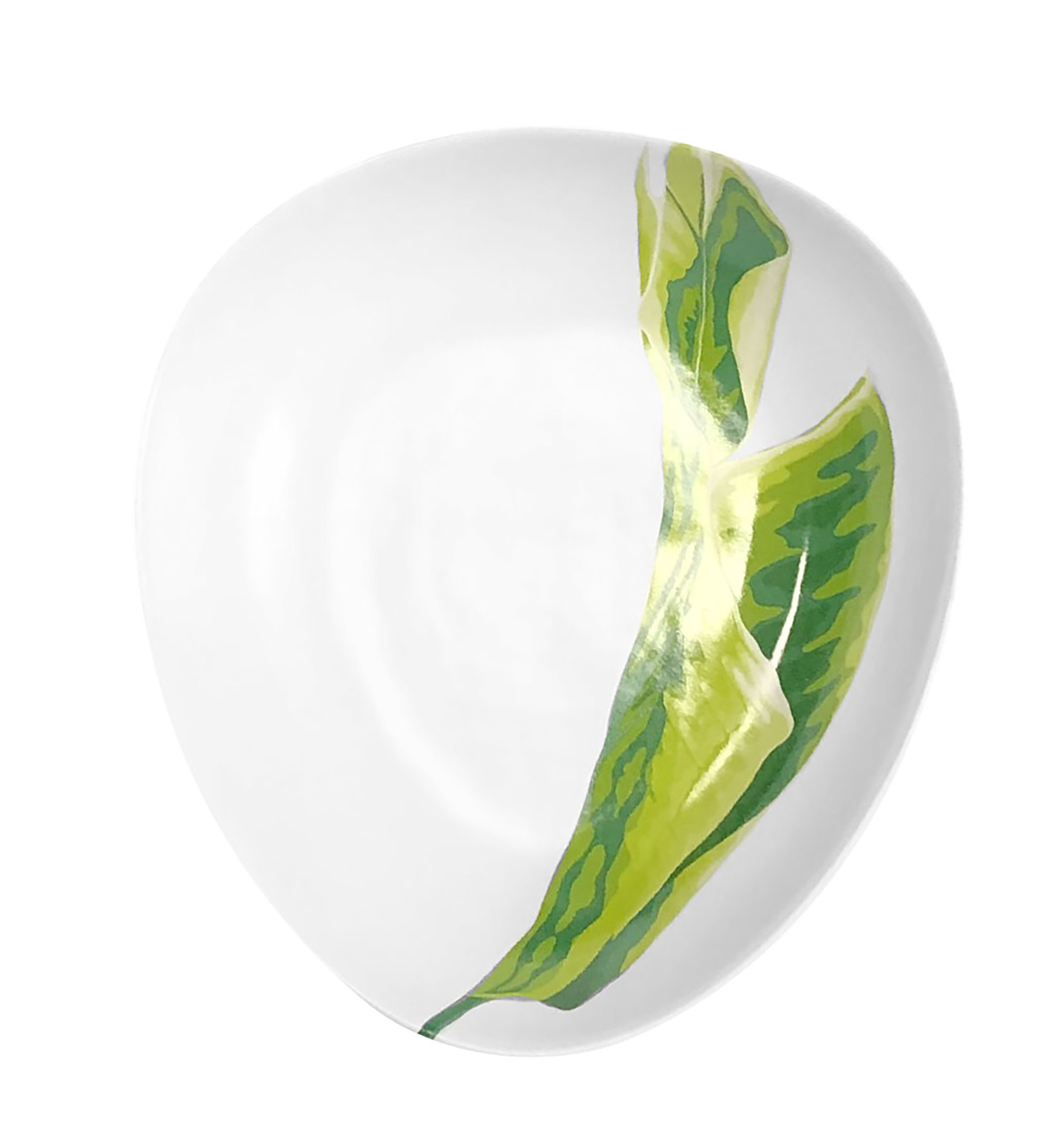 by inspire Talíř polévkový Stone, Ginkgo (22x20cm), banana