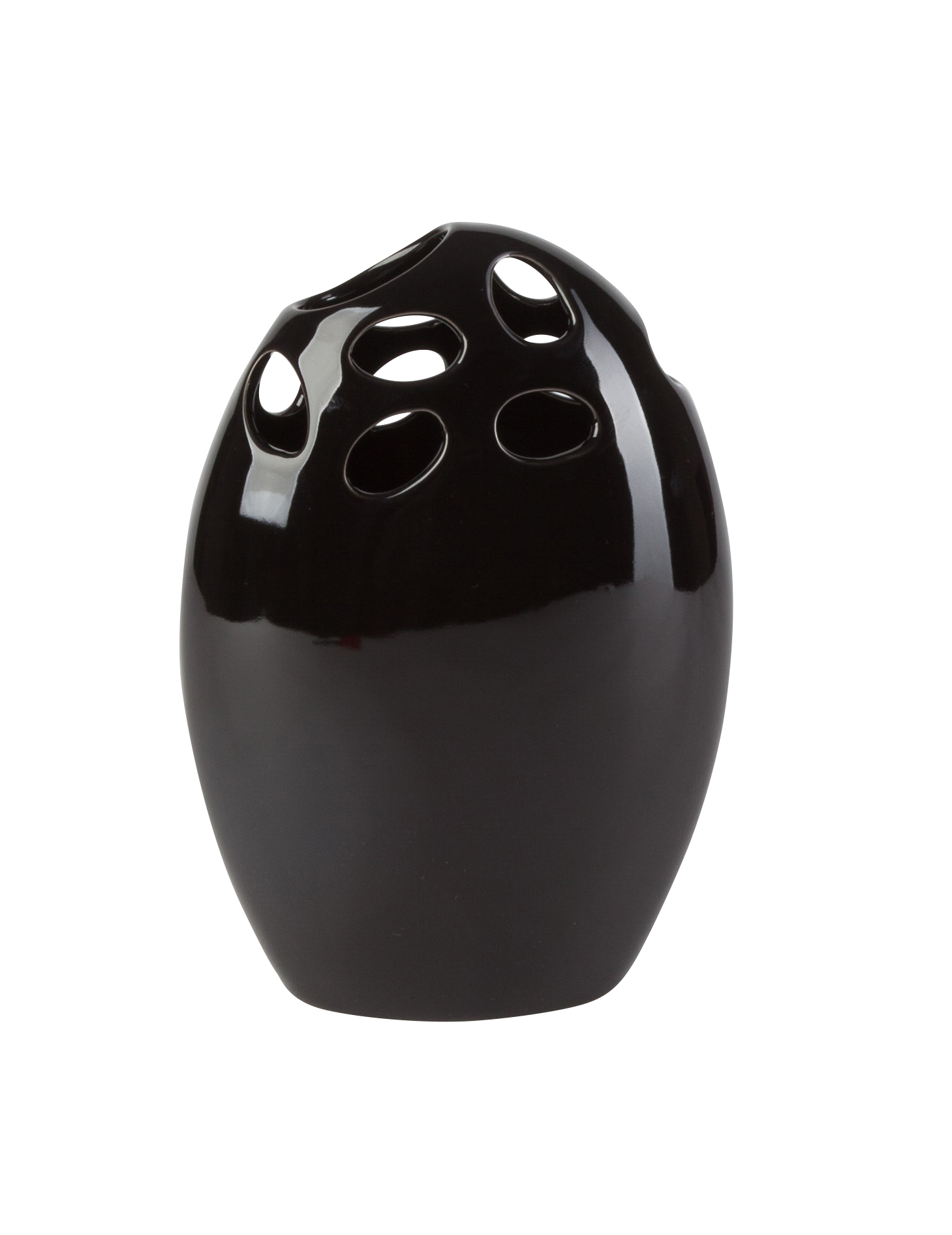by inspire Váza 'Egg hole' (15x8,5x21,5 cm), černá