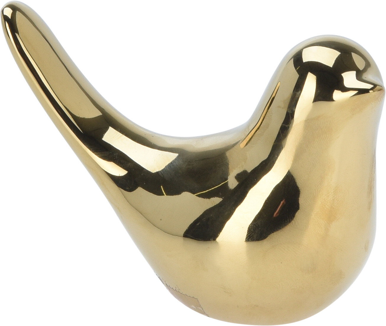 H&L Dekorace Bird 10cm, zlatá, pohled napravo