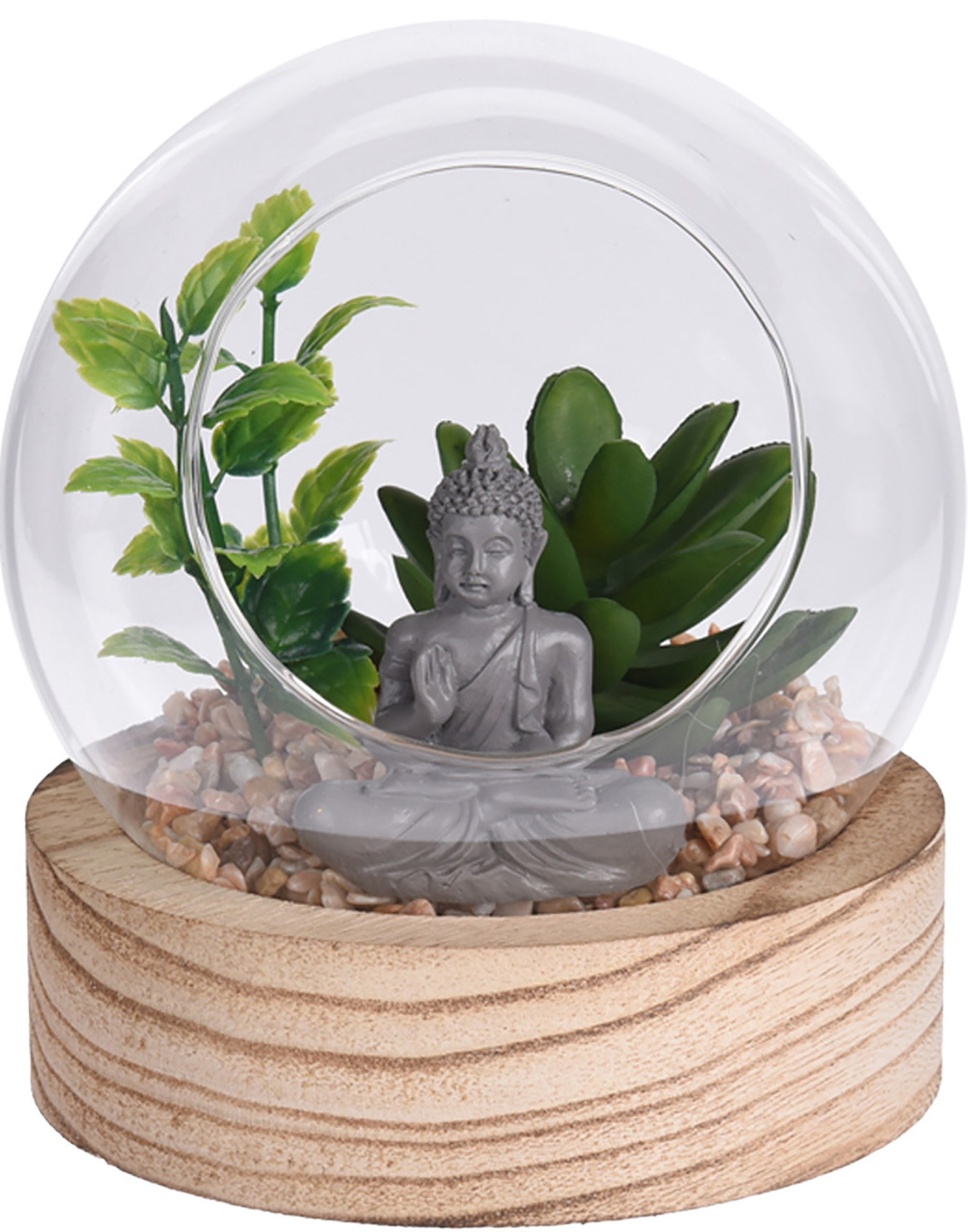 H&L Dekorace Budha s květinou, varianta A